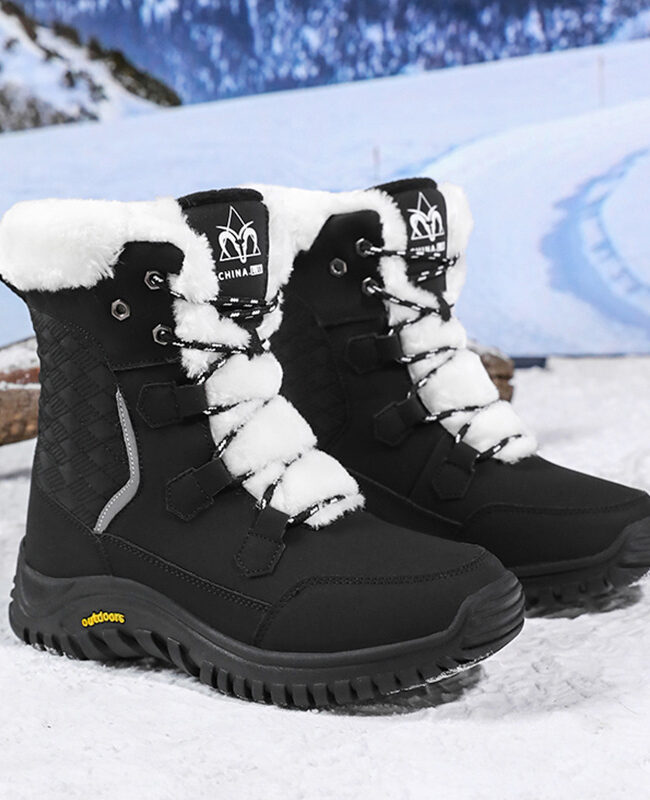 The Jeanne Waterproof Snow Boots Winter Warm Plush Lined Detail – La Rose Couture Shoes & Footwear