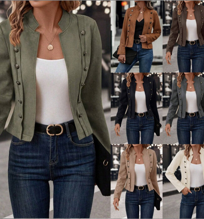 The Amandine Retro Suede Double Breasted Coat – La Rose Couture Coats & Jackets