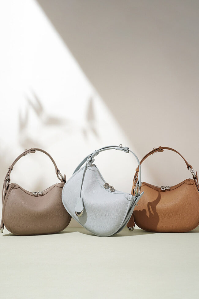 The Aurore Leather Bag Detail – La Rose Couture Handbags & Clutches