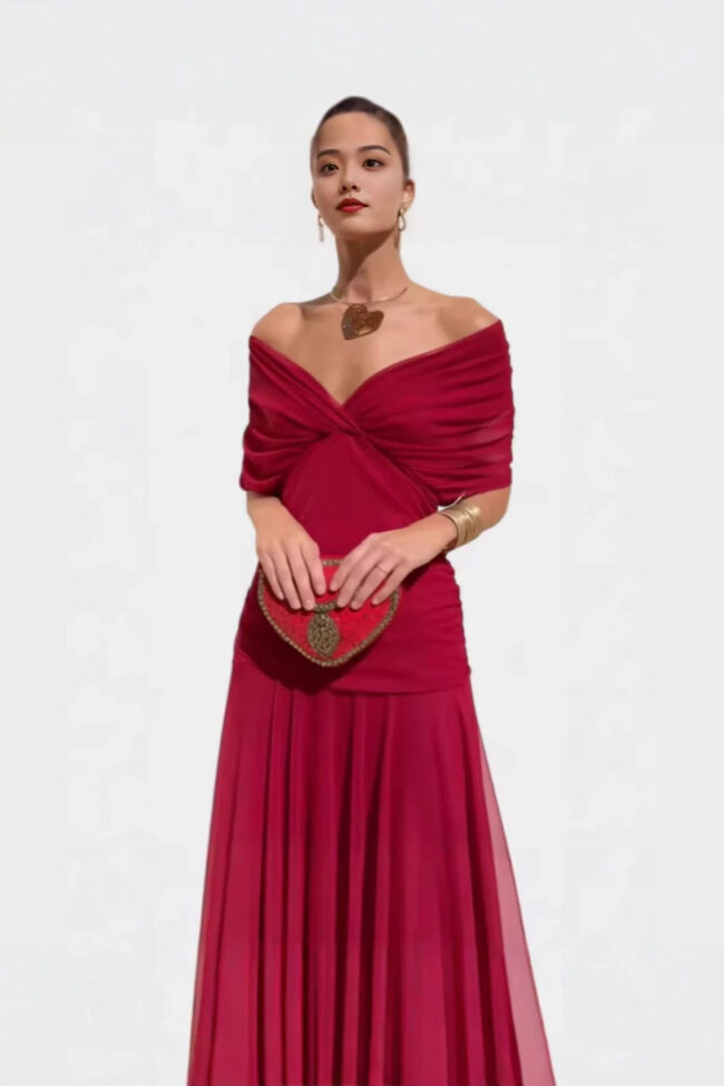 The Blanche Floral Print V Neck Mesh Dress Detail – La Rose Couture Dresses & Gowns