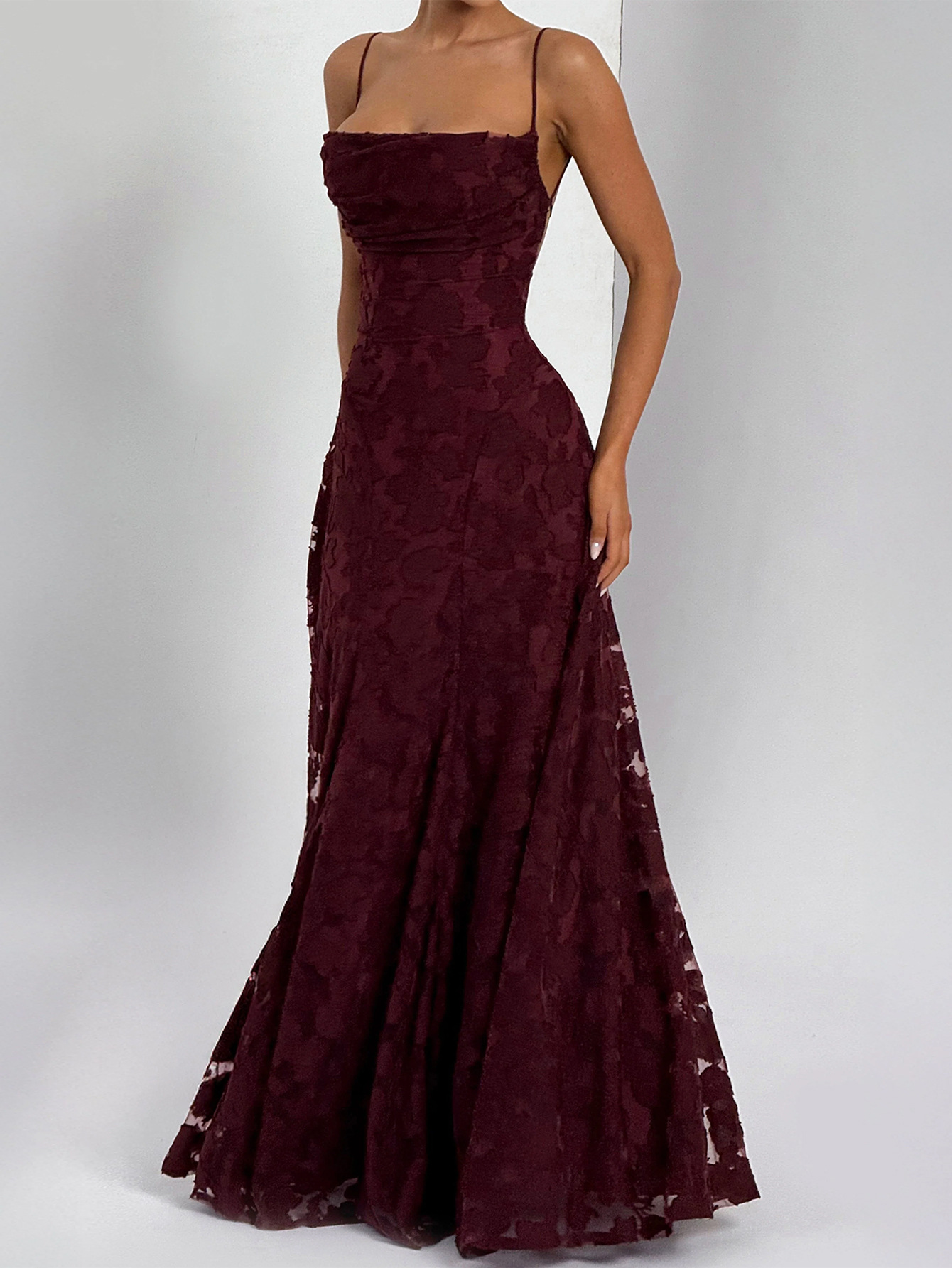 Elegant Suspender High Waist Long Dress - Image 5
