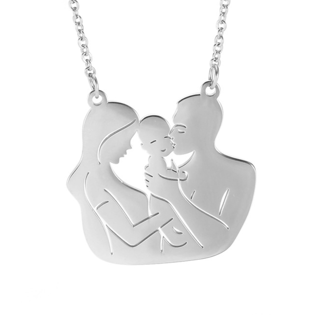 Women's jewelry necklace set for a family of three or four people - Image 2