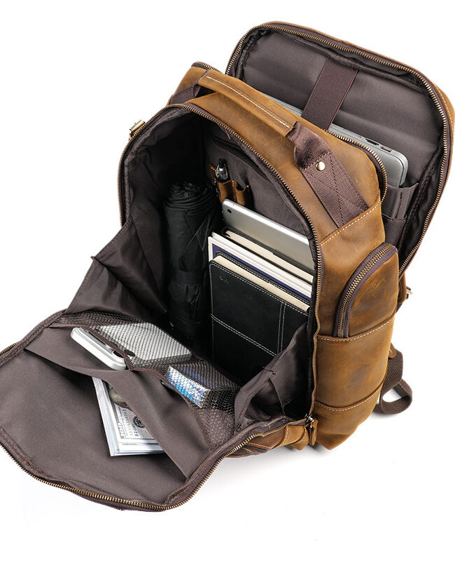 The Manon Genuine Leather 16inch Laptop Backpack Detail – La Rose Couture Handbags & Clutches