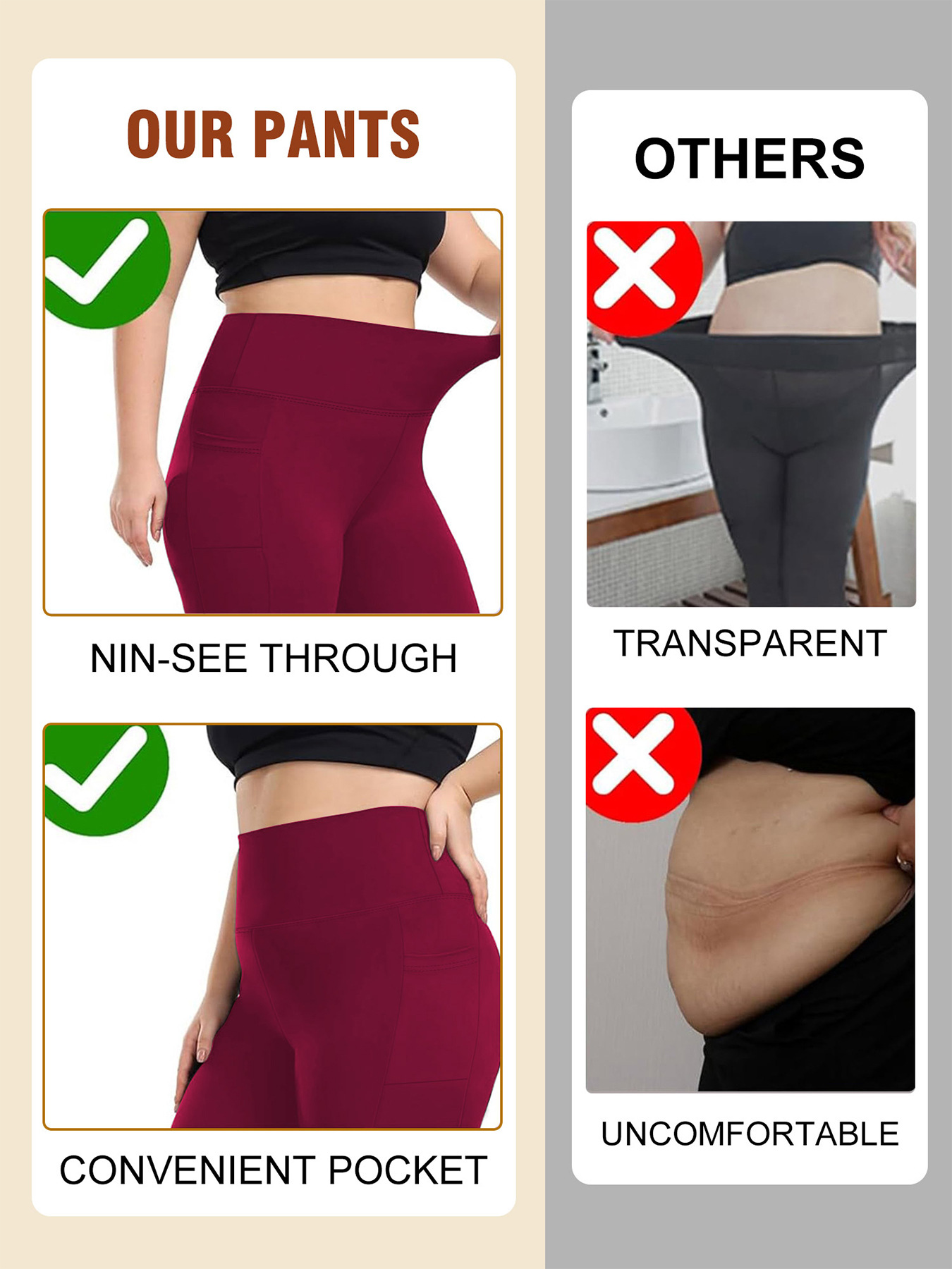 Double Pocket High Waist Yoga Pants - Image 5
