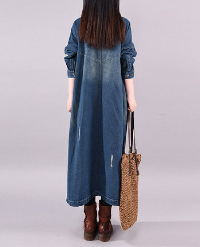 The Ophelie Denim Shirtdress Detail – La Rose Couture Dresses & Gowns