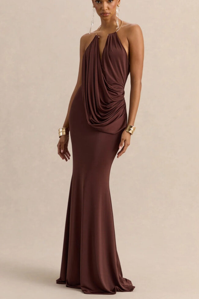 The Sylvie Pleated Off Shoulder Bodycon Dress – La Rose Couture Dresses & Gowns