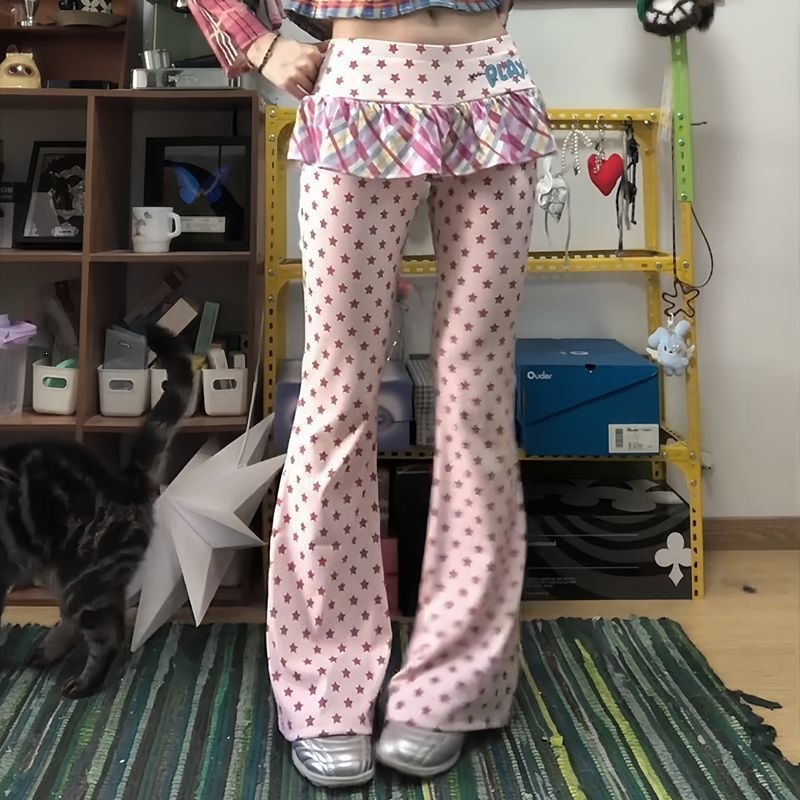 Star Pattern Flared Pants for Women - Image 3