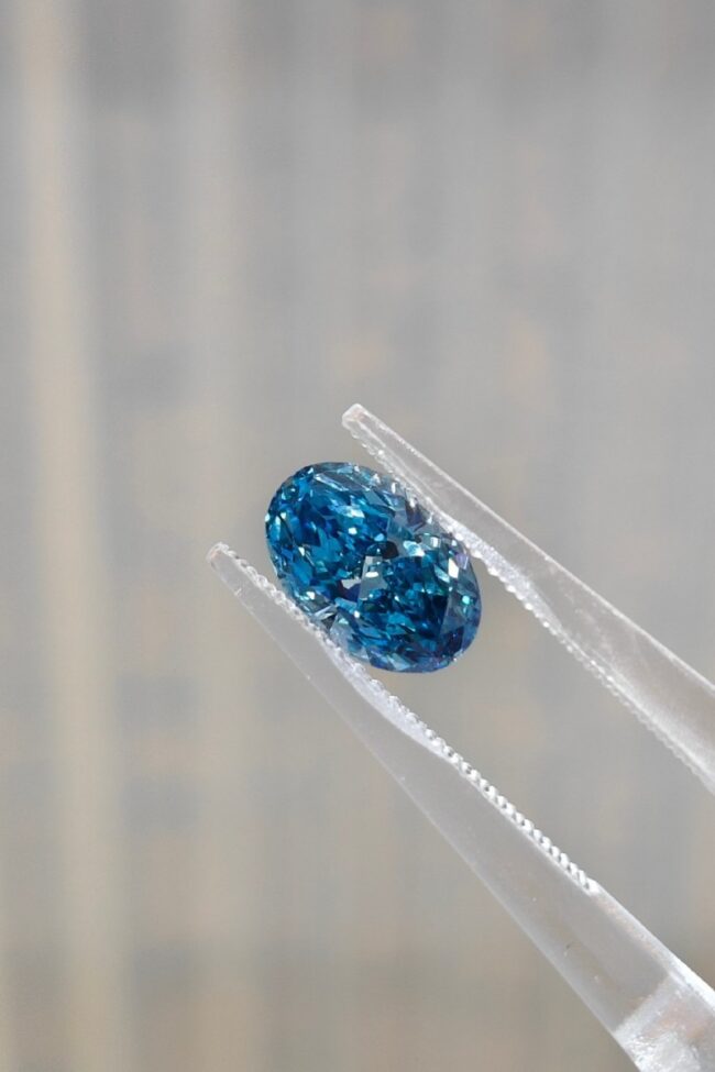 The Jeanne Oval Blue Lab Grown Diamond Detail – La Rose Couture Jewellery & Accessories