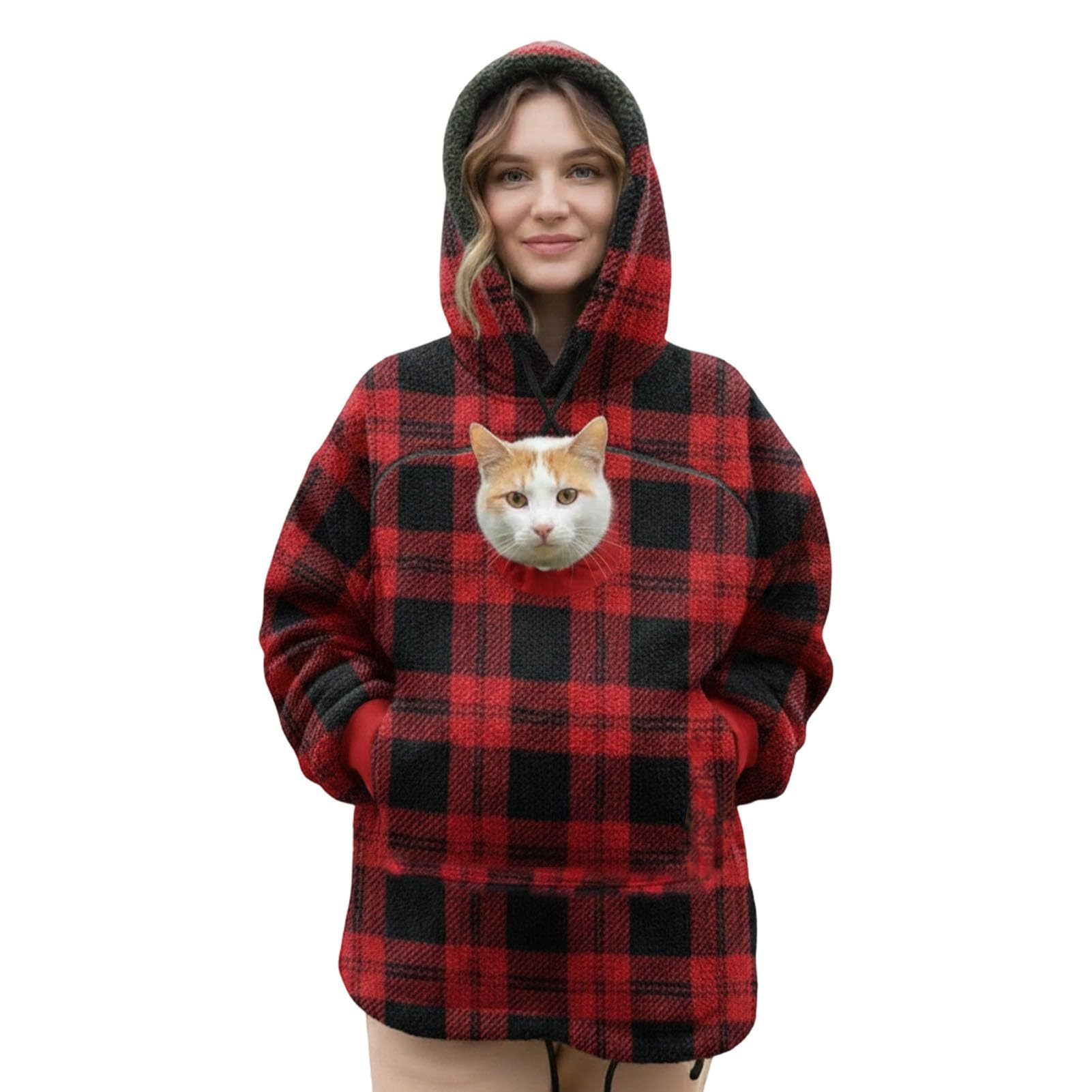 Hooded Sweater Hoodie Loose Casual Warm Sweater - Image 3