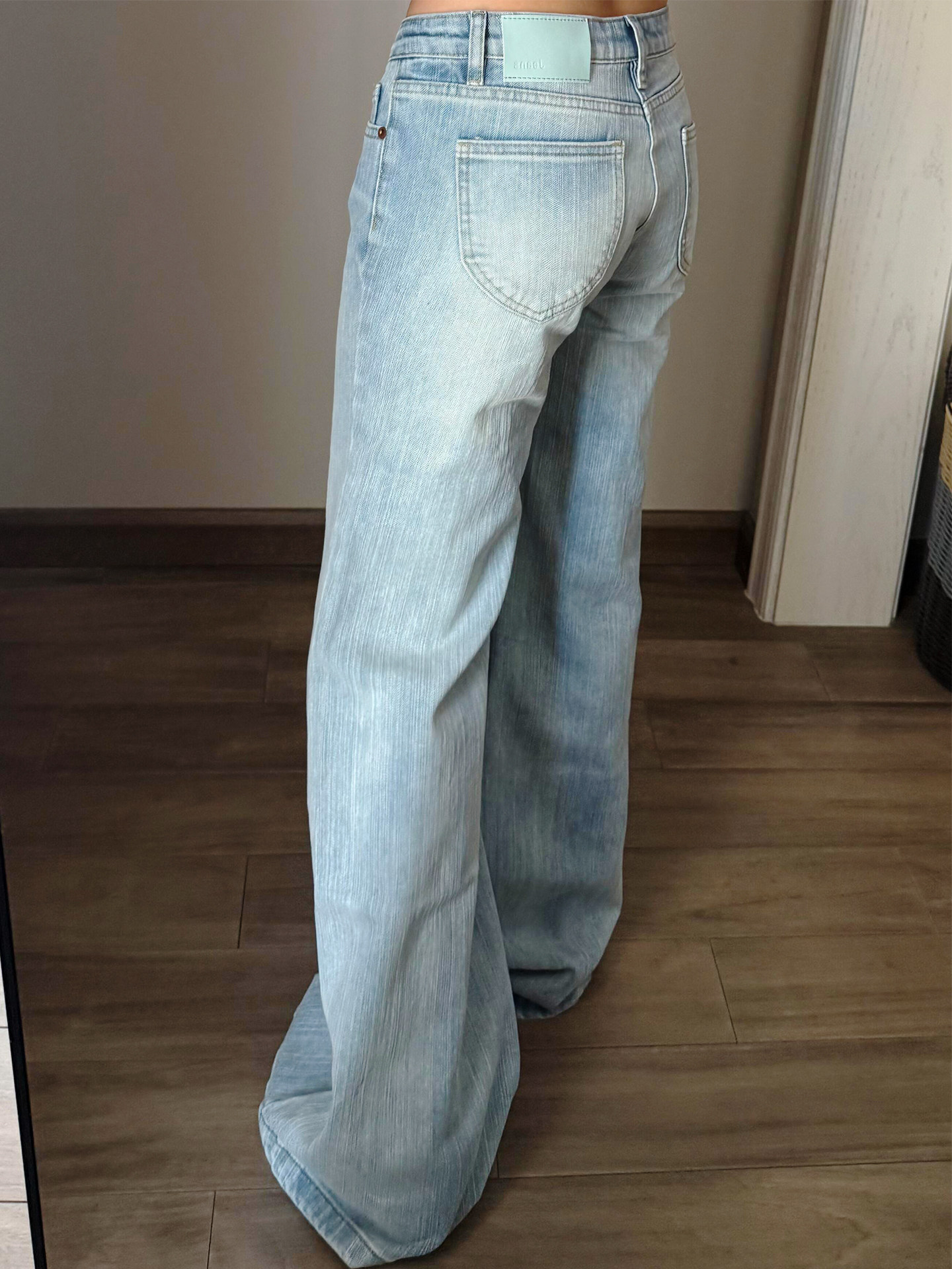 Women's low-waist slim-fitting straight-leg flared pants - Image 3