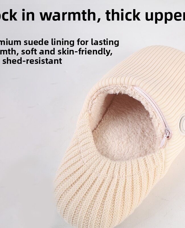 The Juliette Knitted Electric Heating Slippers Detail – La Rose Couture Shoes & Footwear