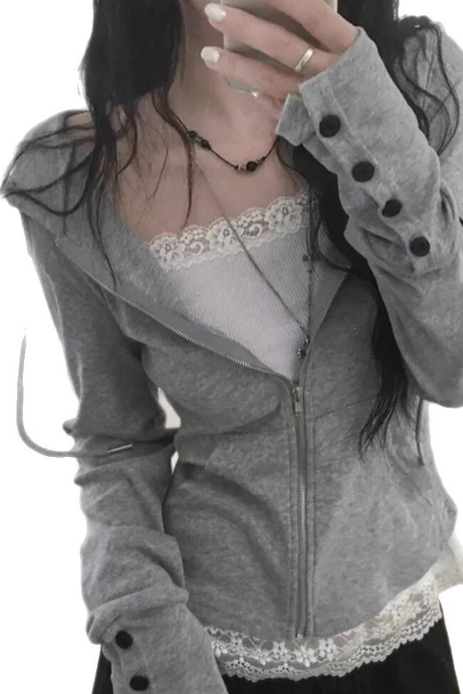 The Violette Hoodie Silhouette Detail – La Rose Couture Coats & Jackets