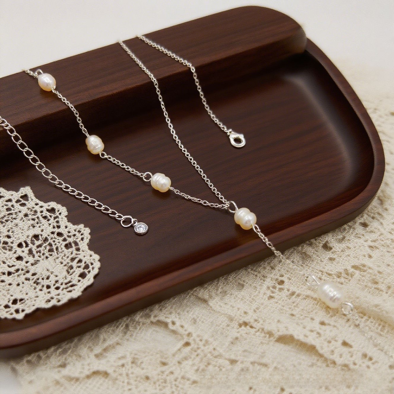 Pearl Geometry Necklace - Image 5