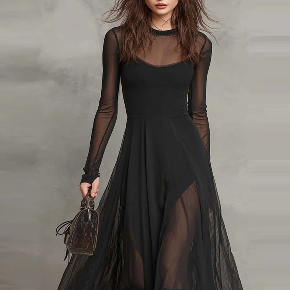 Elegant Long Sleeve Mermaid Dress - Image 4
