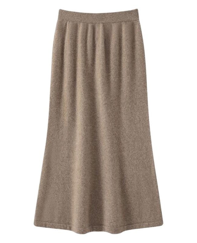 The Margot High Waist Cashmere Blend a Line Long Skirt Detail – La Rose Couture Trousers & Skirts
