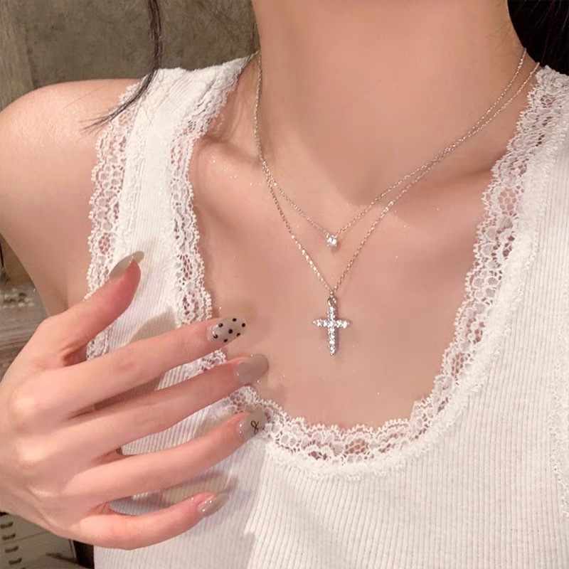 Zirconium Cross Necklace - Image 2