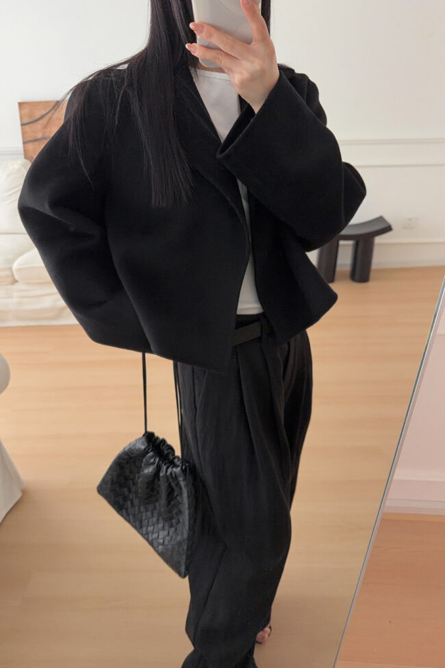 The Cassandre Double Sided Wool Blend Loose Fit Coat – La Rose Couture Coats & Jackets