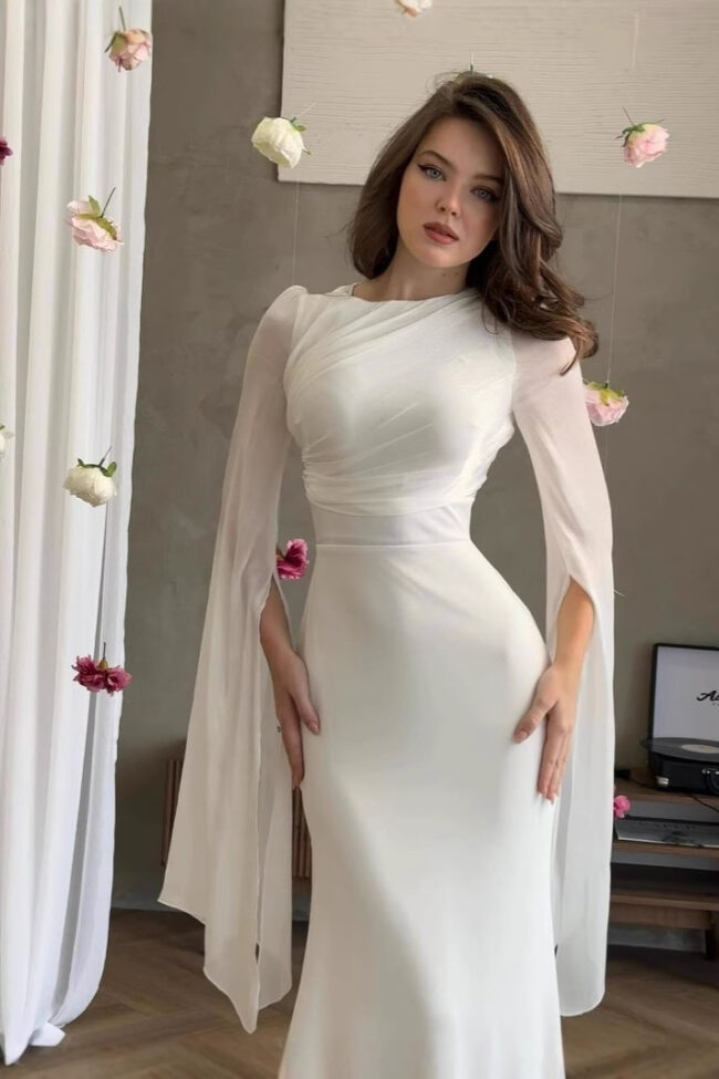 The Valerie Bat Sleeve Dress Detail – La Rose Couture Dresses & Gowns