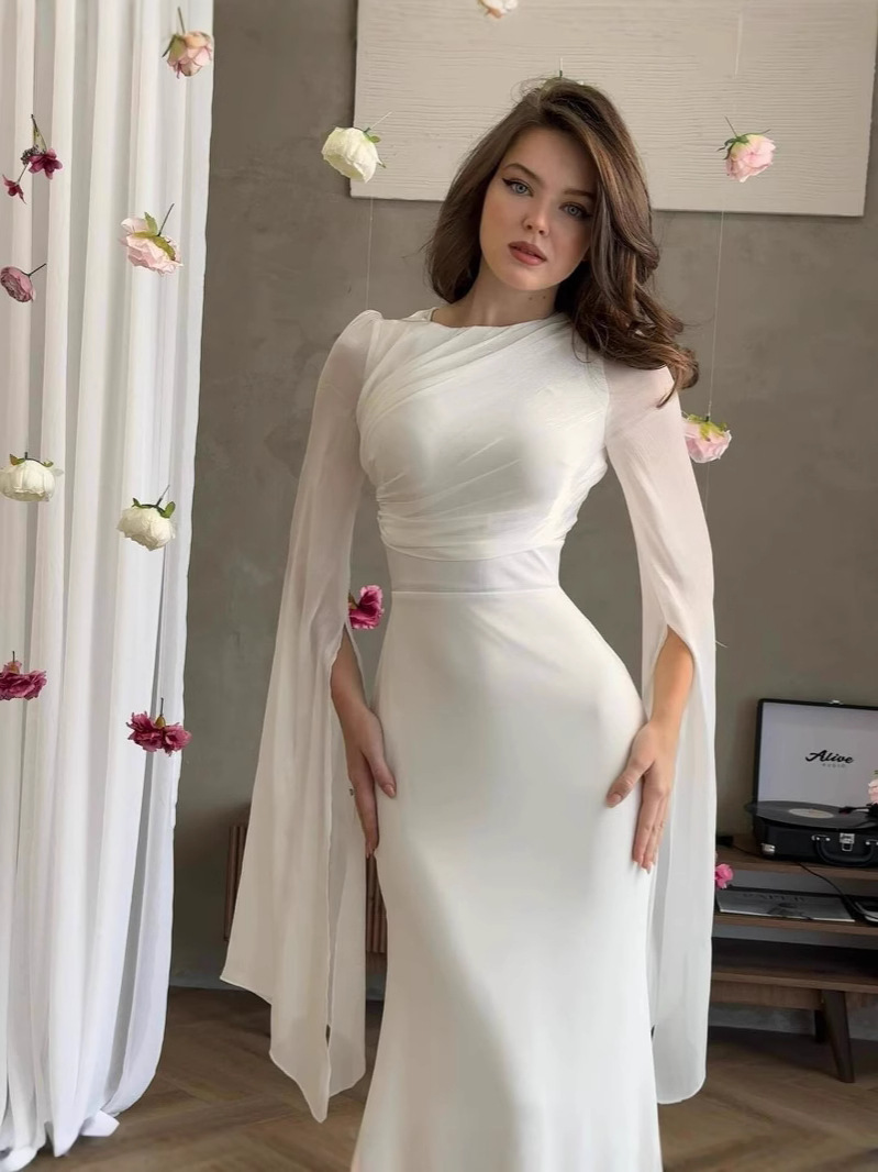 Womens Bat Sleeve Dress - Image 2
