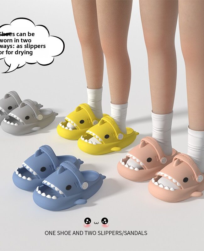 The Madeleine Children Cartoon Shark Eva Slippers – La Rose Couture Shoes & Footwear