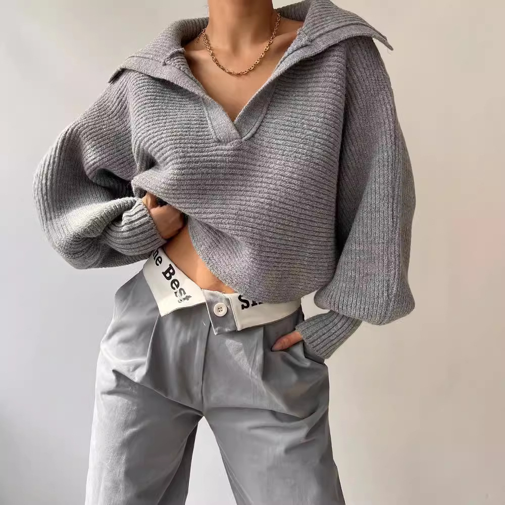 Womens Loose Pullover Sweater - Image 3