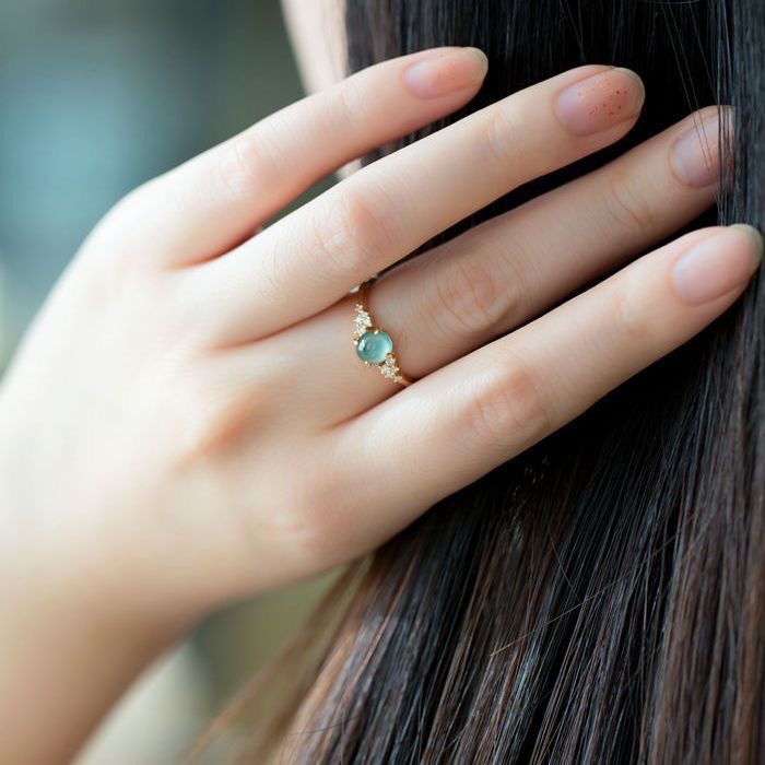 Adjustable Chalcedony Diamond Ring - Image 3