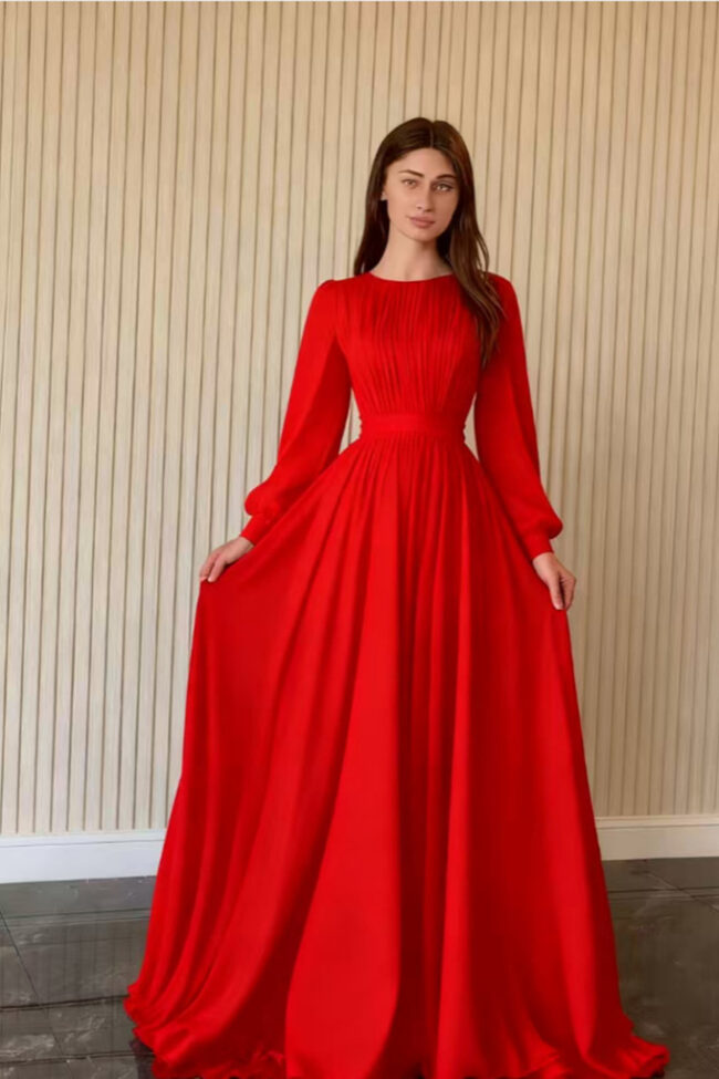 The Daphne French Palace Style Chiffon Flared Princess Dress Detail – La Rose Couture Dresses & Gowns