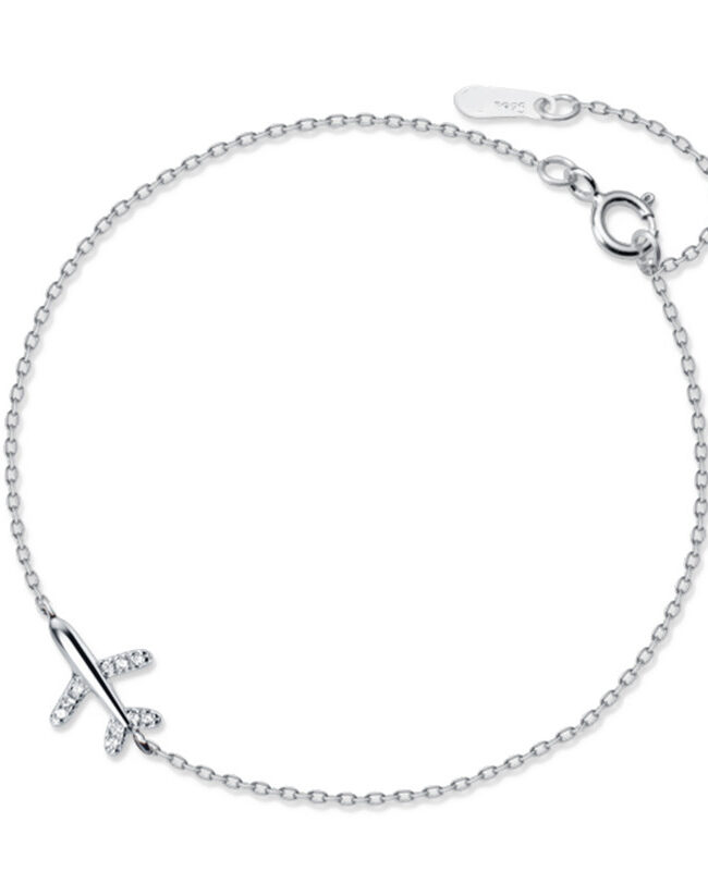 The Agathe Airplane Design Zircon Bracelet Detail – La Rose Couture Jewellery & Accessories