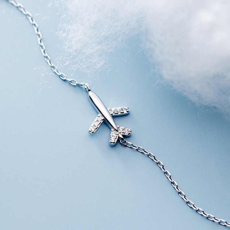 Airplane Design Zircon Bracelet for Women - Image 2