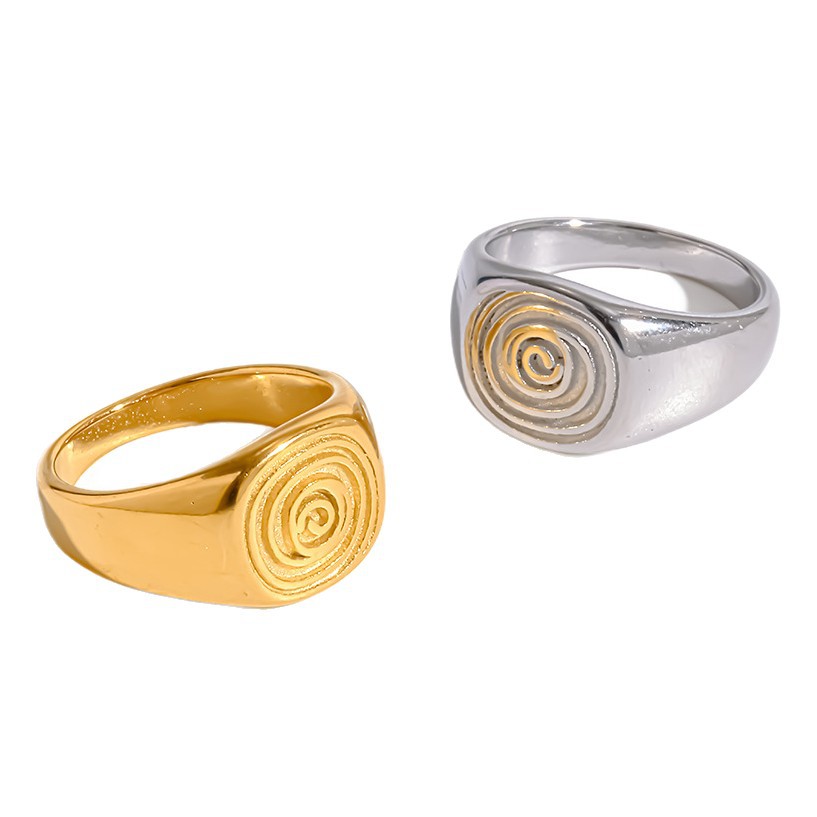 spiral fingerprint stamp ring - Image 2