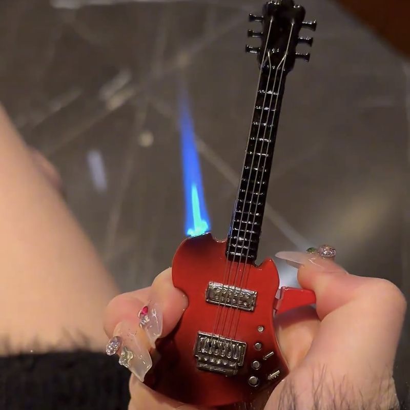 Creative Guitar Shaped Windproof Lighter - Image 3