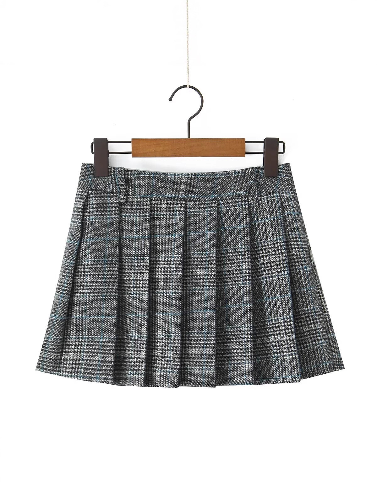 Pleated Skirt Plaid Skirt Skirt Women's Anti-running Skirt - Image 3