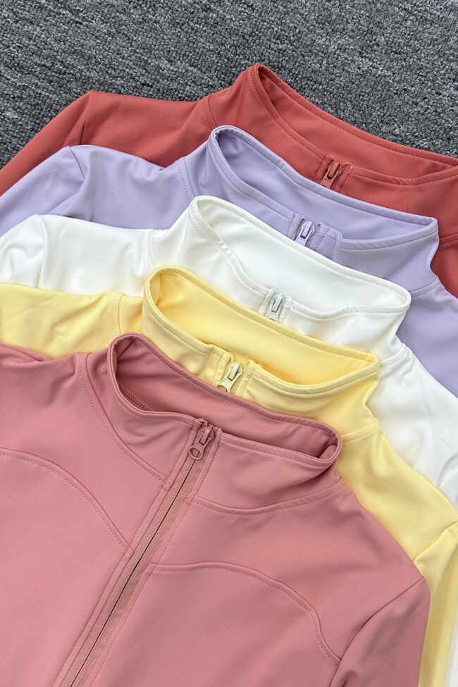 The Renee Stand Collar Sports Jacket with Thumb Holes Detail – La Rose Couture Coats & Jackets