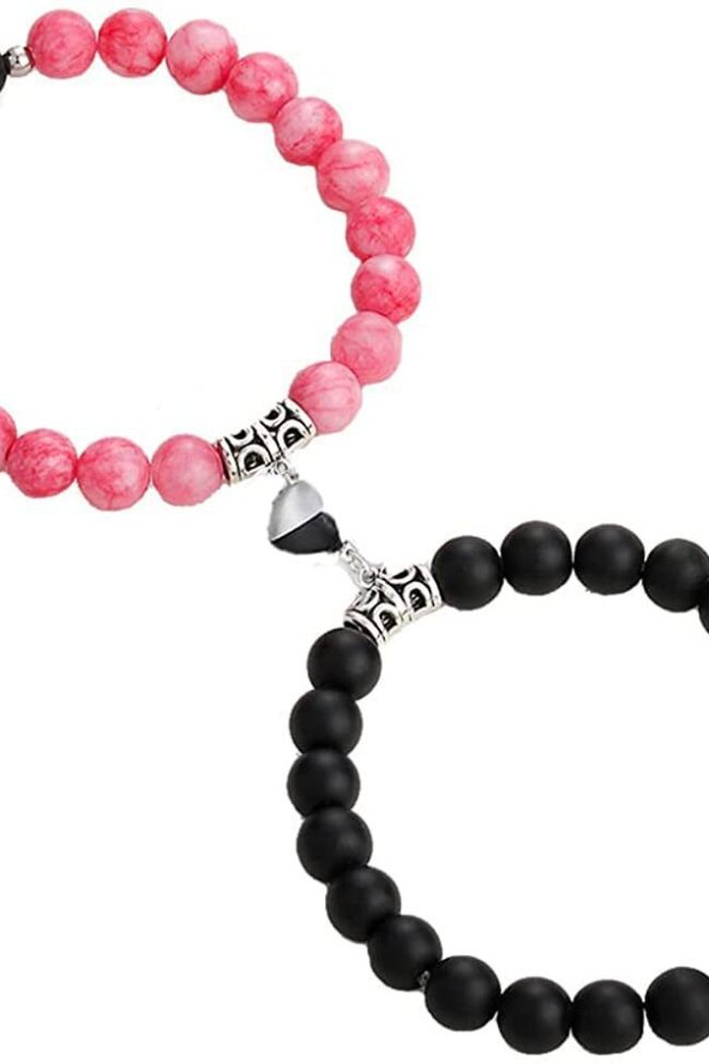 The Veronique Magnetic Heart Clasp Couple Bracelet Detail – La Rose Couture Jewellery & Accessories