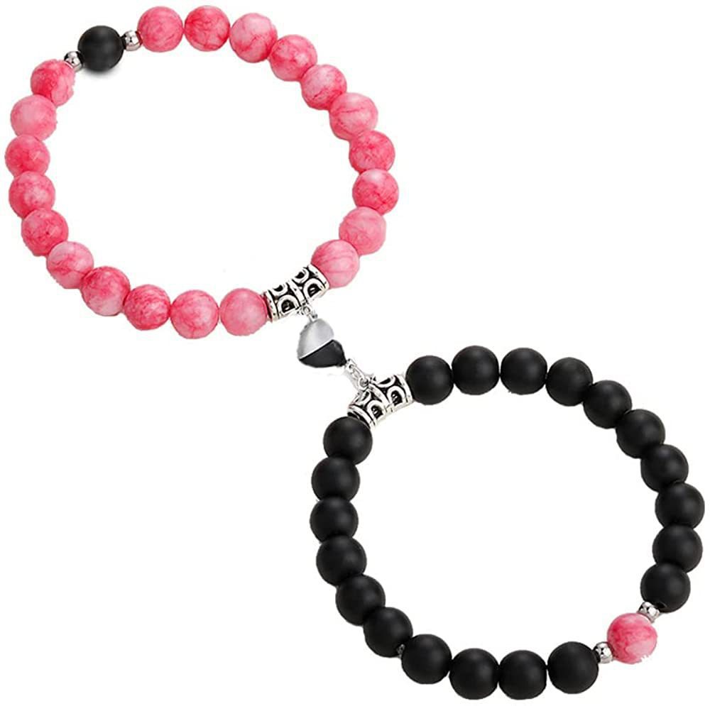 Magnetic Heart Clasp Couple Bracelet - Image 2