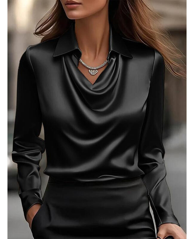 The Renee Elegant Commute Shirt Office Casual Blouse Detail – La Rose Couture Tops & Blouses