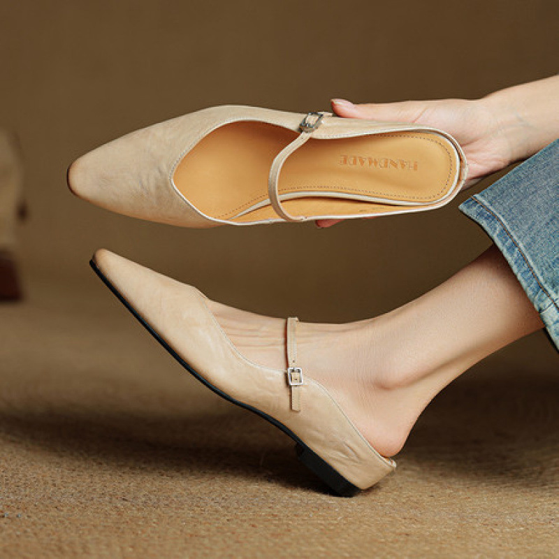 Vintage Single Strap Wedge Sandals - Image 5