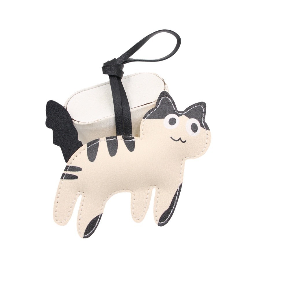 Cute Kitten PU Leather Backpack Pendant Electroplated Bag Charm Luggage Accessory - Image 4
