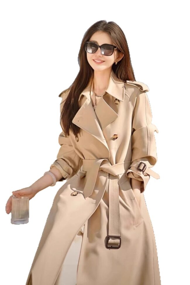 The Daphne Mid Length Windbreaker Jacket Detail – La Rose Couture Coats & Jackets
