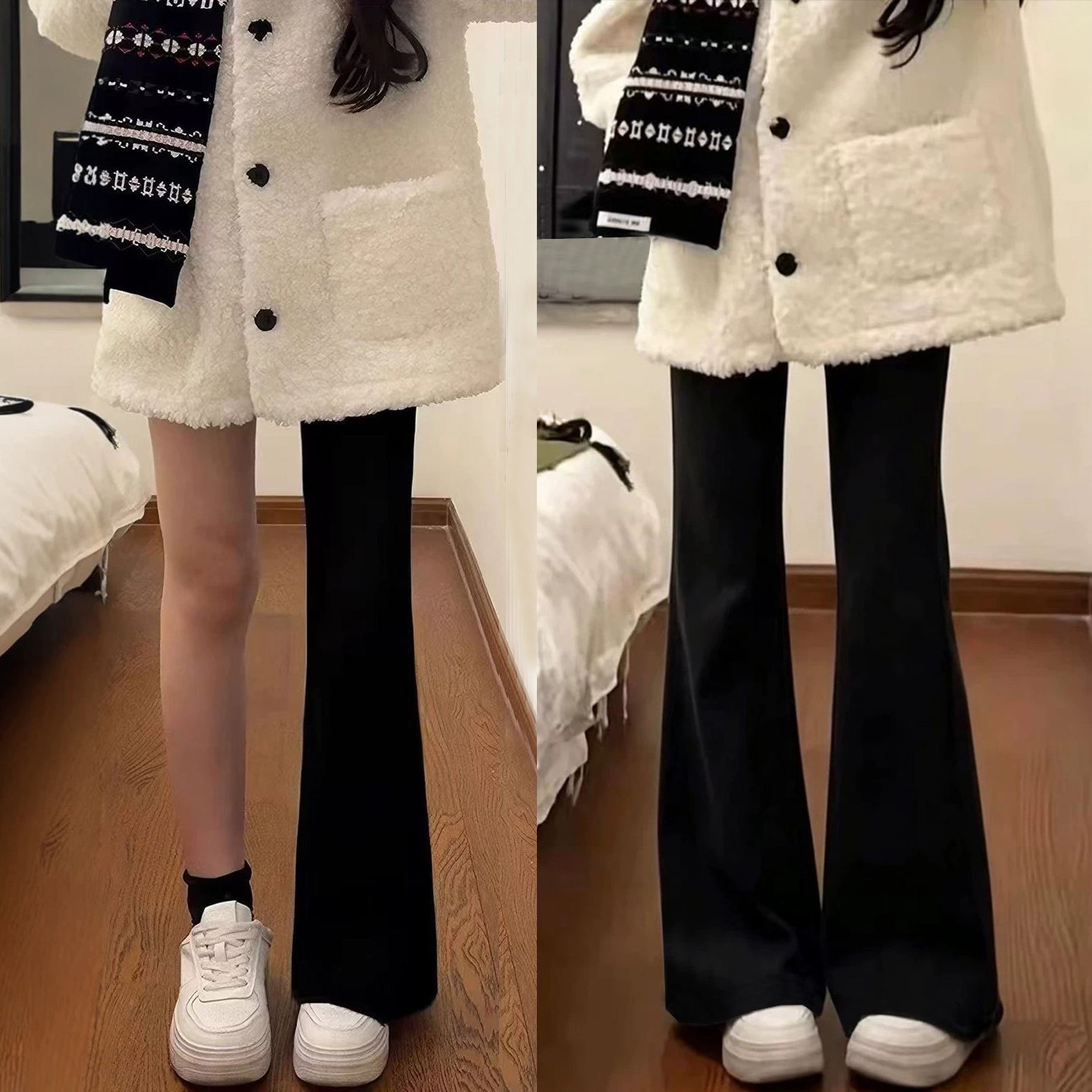 Womens Cotton Flared Pants - Image 4