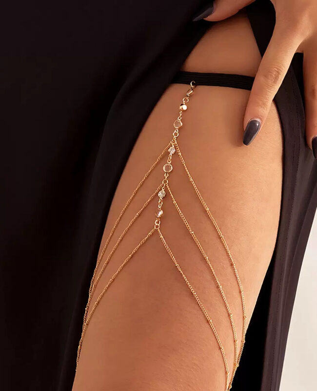 The Eugenie Zircon Beaded Leg Chain Body Jewelry – La Rose Couture Jewellery & Accessories