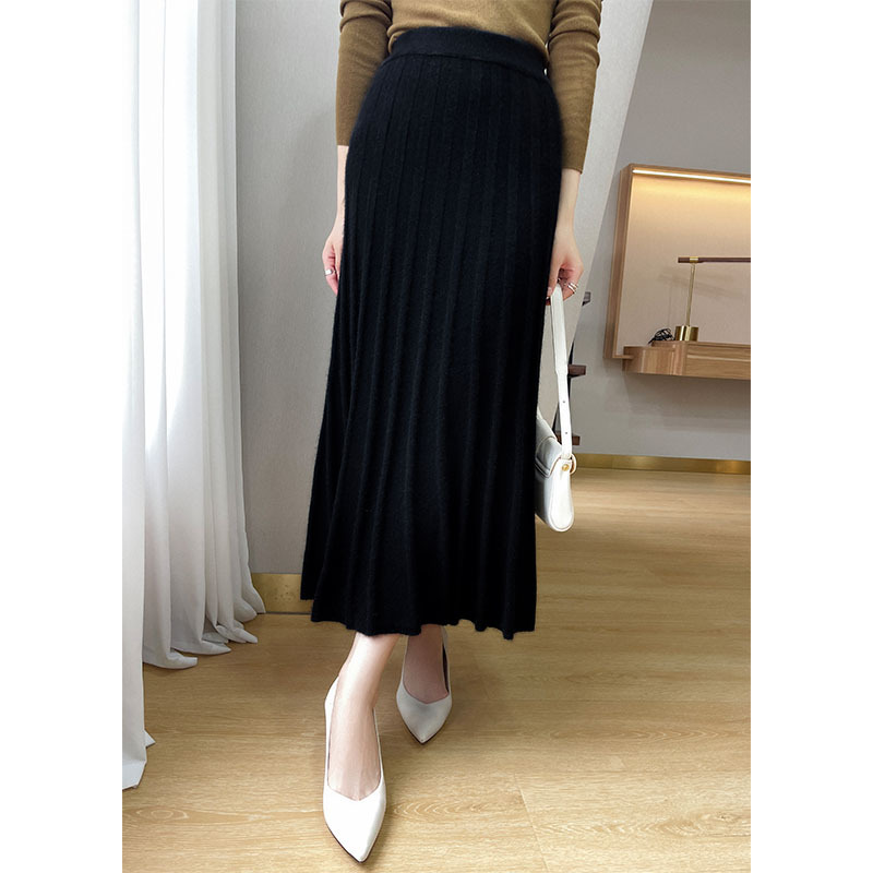 Pure Wool Pleated Midi Skirt - Image 3