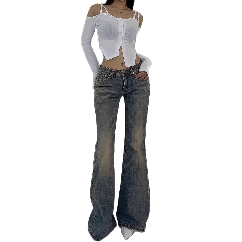 Women's high-waisted flared jeans - Image 3
