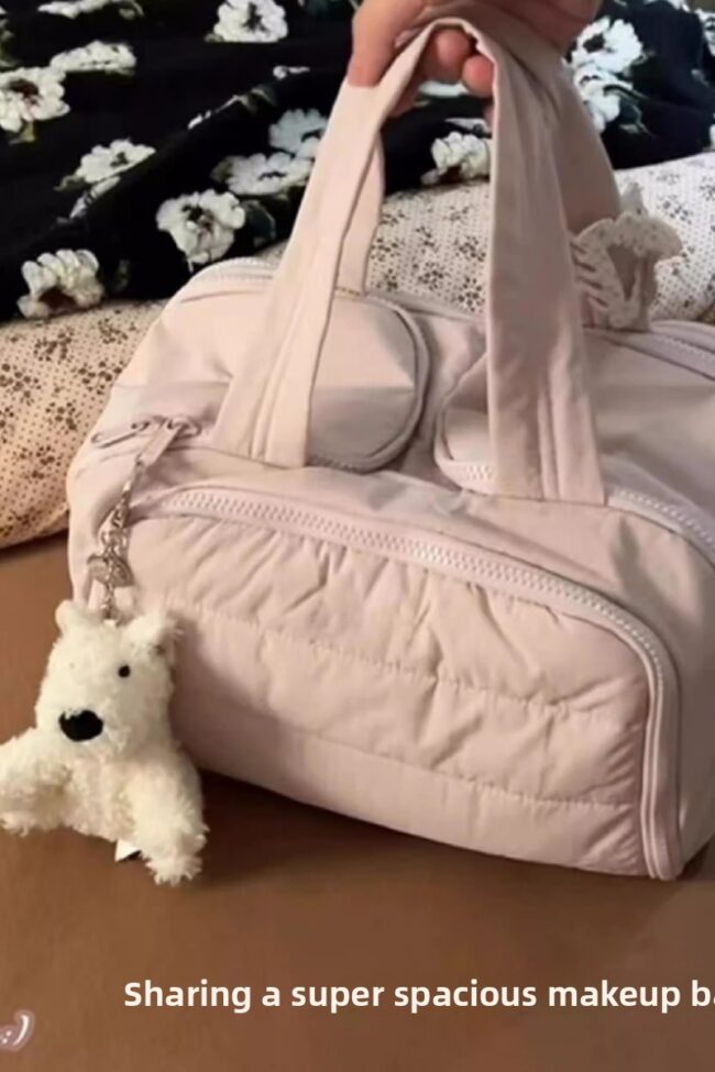The Sabine Double Opening Cosmetic Toiletry Bag – La Rose Couture Handbags & Clutches