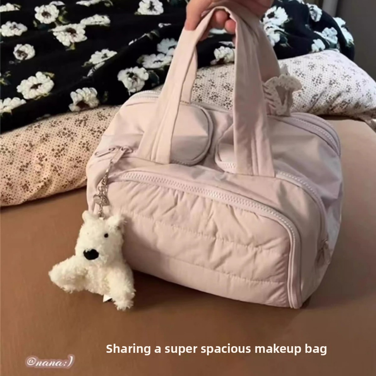 Double Opening Cosmetic Toiletry Bag