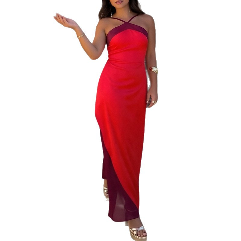 Womens Halter Neck Long Dress - Image 3