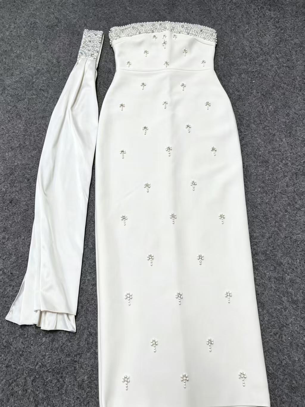 Strapless Bandage Dress with Full Rhinestones, Shiny and Elegant Long Gown - Image 4