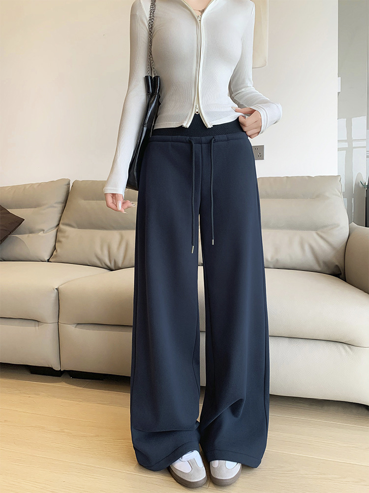 Women's Fleece-Lined High-Waist Straight-Leg Casual Sweatpants - Image 4