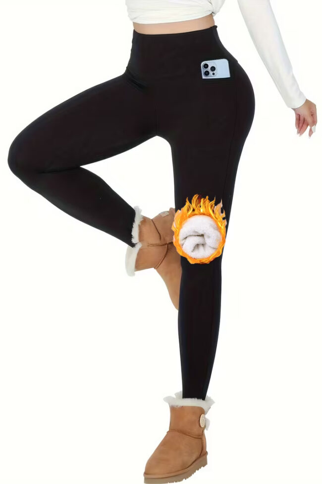 The Fleur Lambswool Fleece Lined High Waist Slim Fit Leggings – La Rose Couture Trousers & Skirts