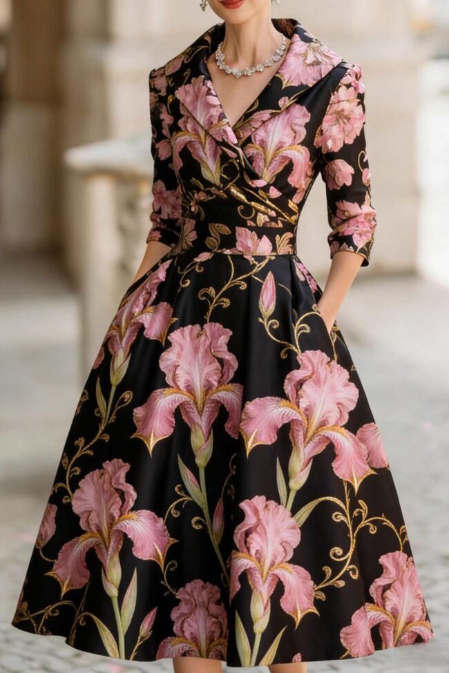 The Cyrielle Long Sleeve Dress – La Rose Couture Dresses & Gowns